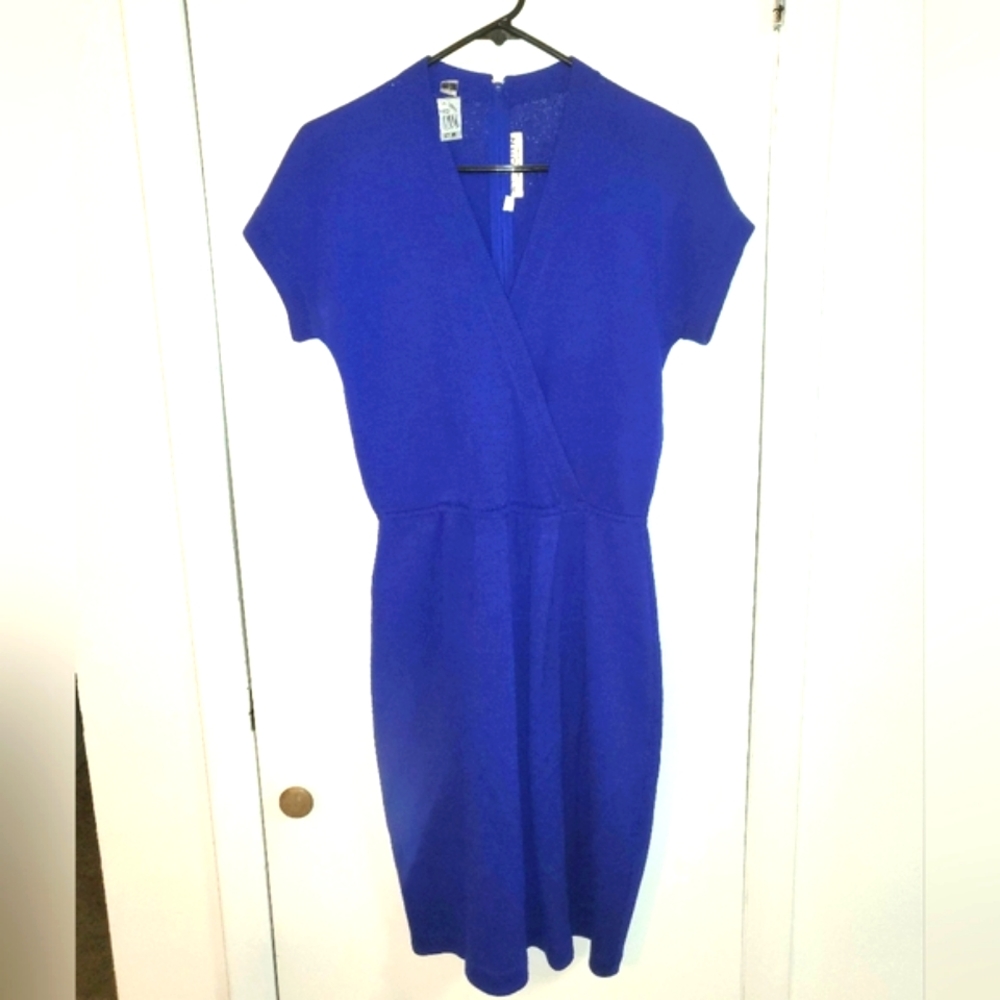 St. John by Marie Gray Cobalt Knit Sweater Dress
